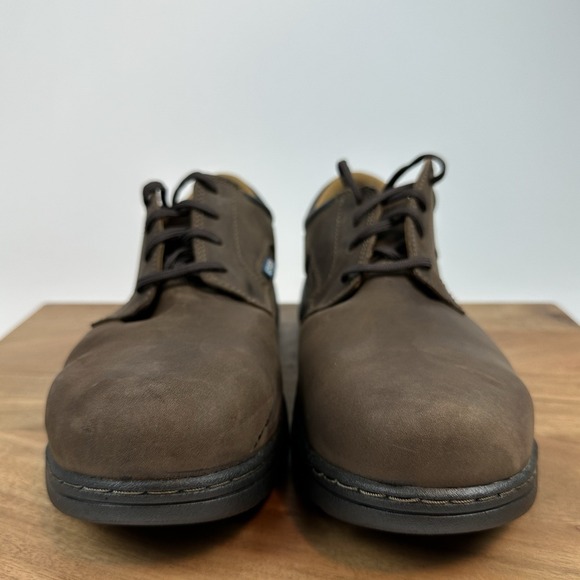 New Mens Timberland Pro Branston Brown Oxford Alloy‎ Safety Toe Shoes Sz 11.5 M
